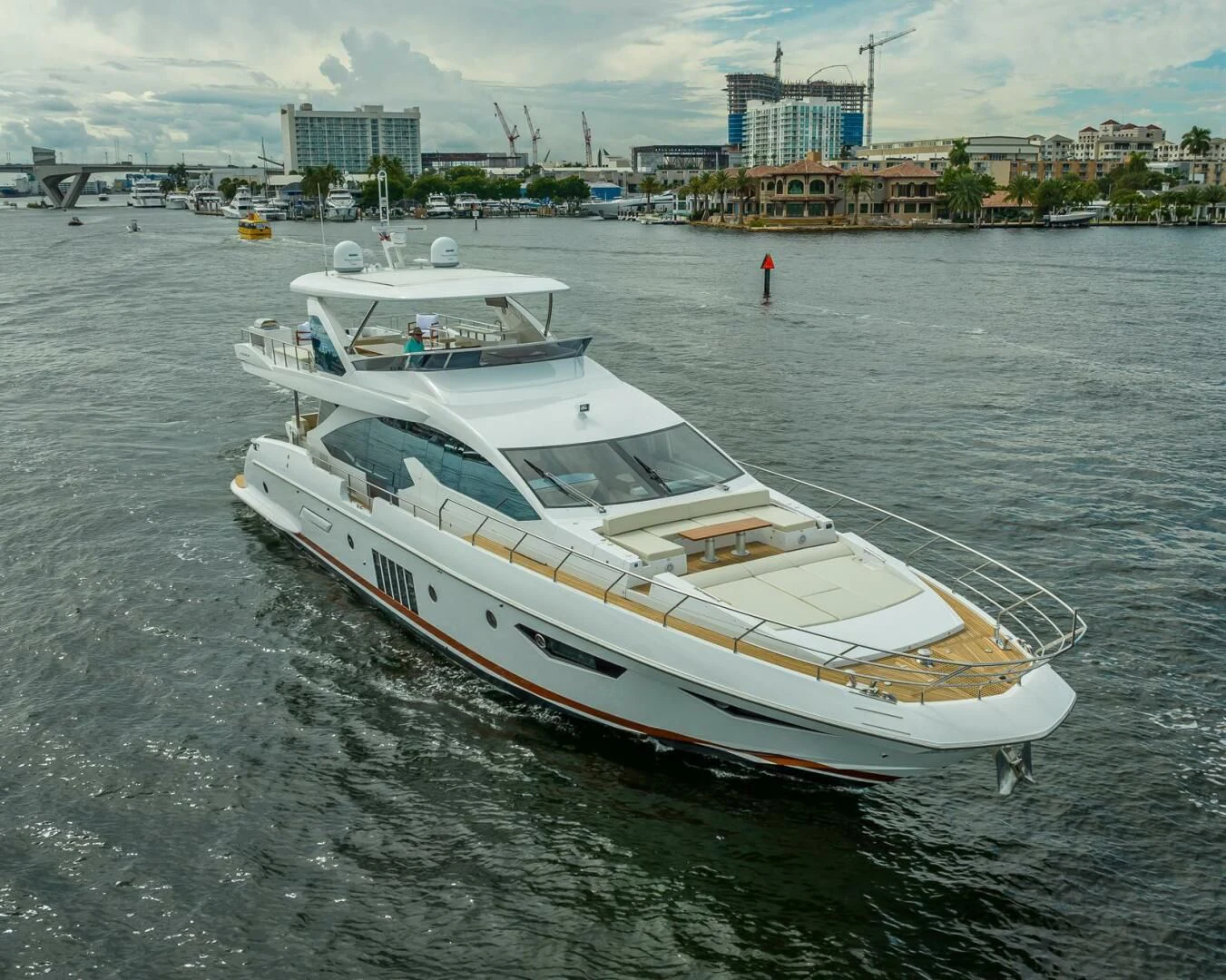 a boat on the water aboard 80 AZIMUT Yacht for Sale