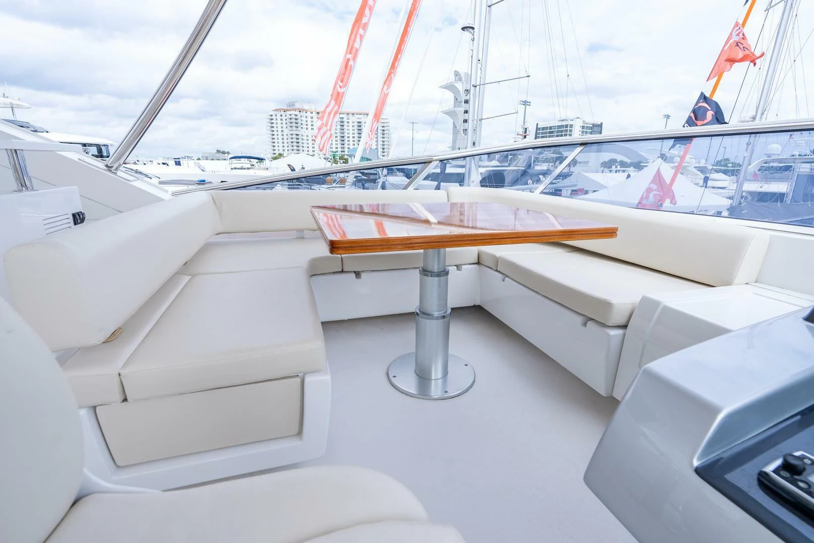 a wooden board on a boat aboard 80 AZIMUT Yacht for Sale