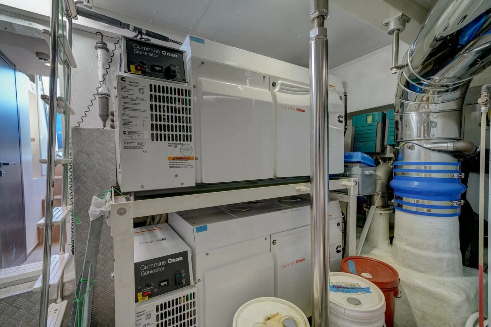 a room with machinery and equipment aboard 80 AZIMUT Yacht for Sale