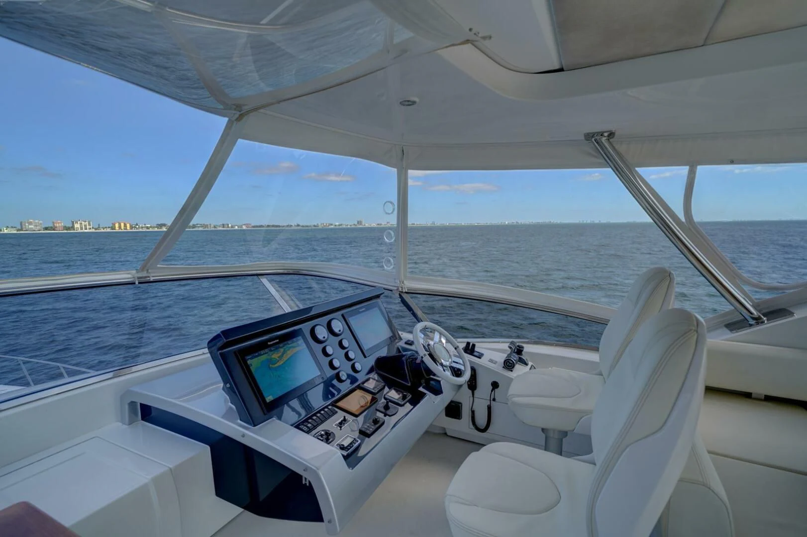 a boat with a laptop on the front aboard 80 AZIMUT Yacht for Sale