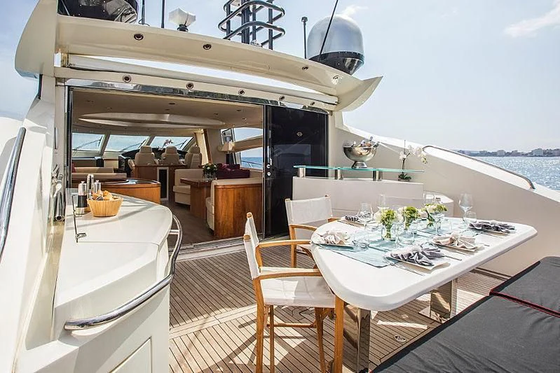 a boat on a boat aboard INFINITO Yacht for Sale