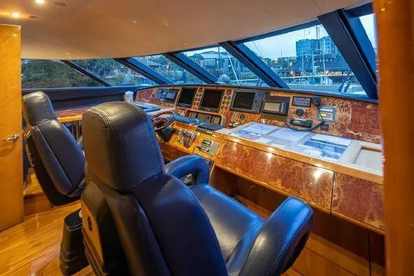 inside of a bus aboard APOLLO Yacht for Sale