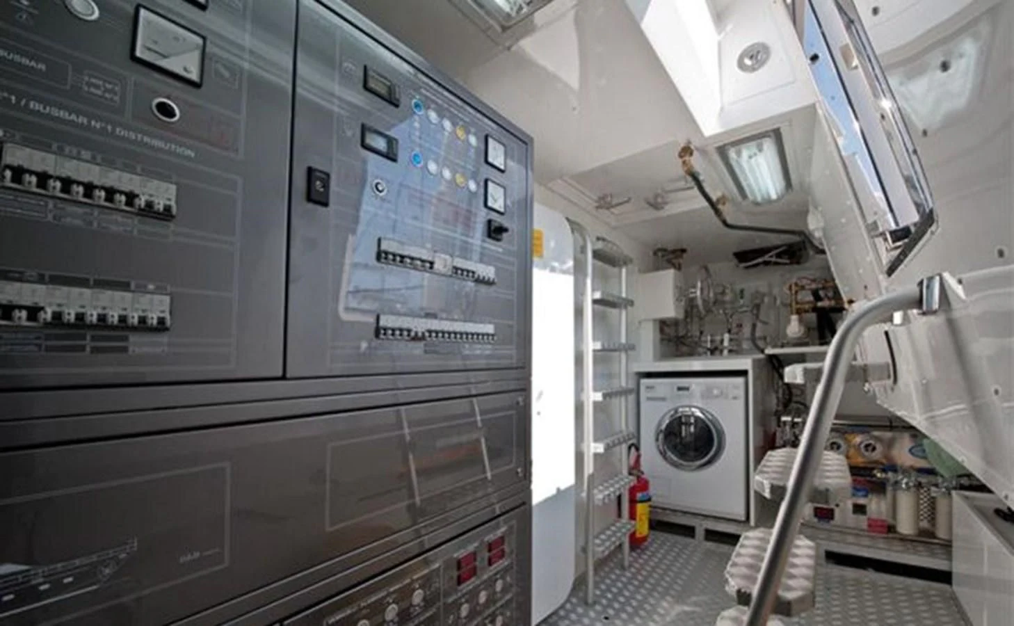 a machine in a room aboard ACCI Yacht for Sale