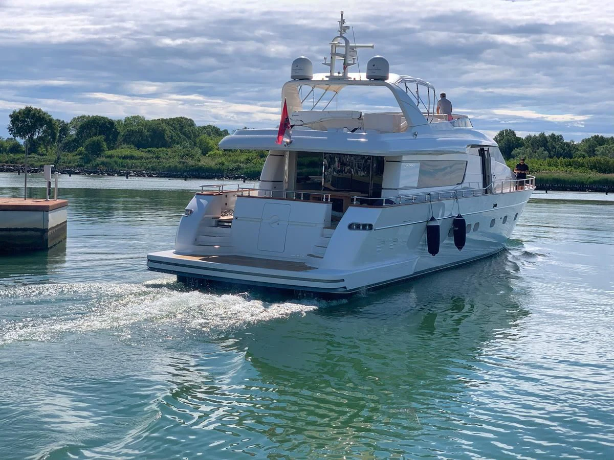 a boat on the water aboard ACCI Yacht for Sale