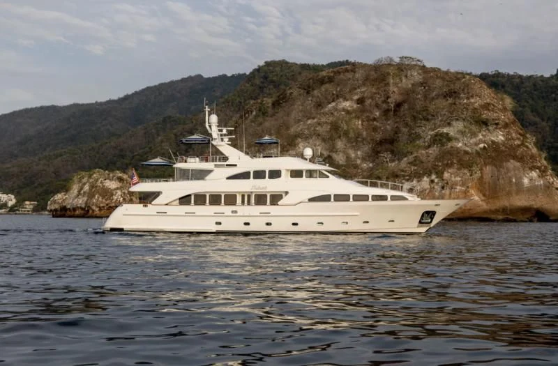 a boat on the water aboard FELICITA Yacht for Sale