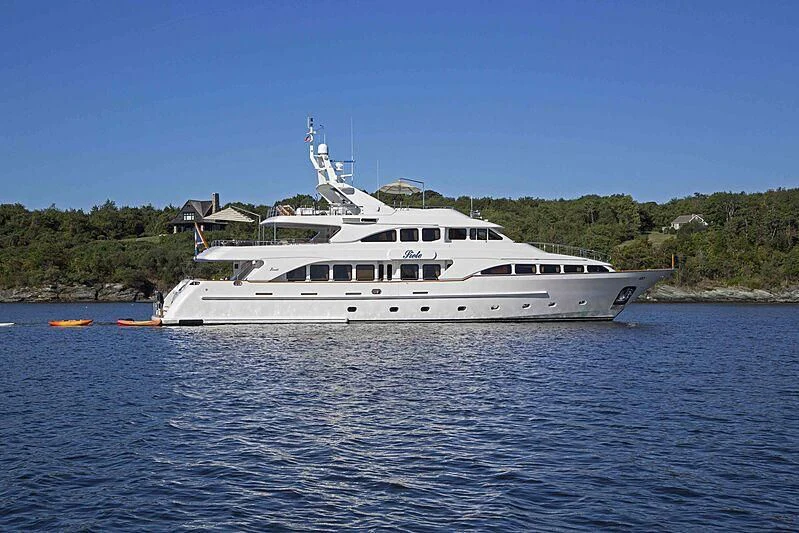 a boat on the water aboard FELICITA Yacht for Sale