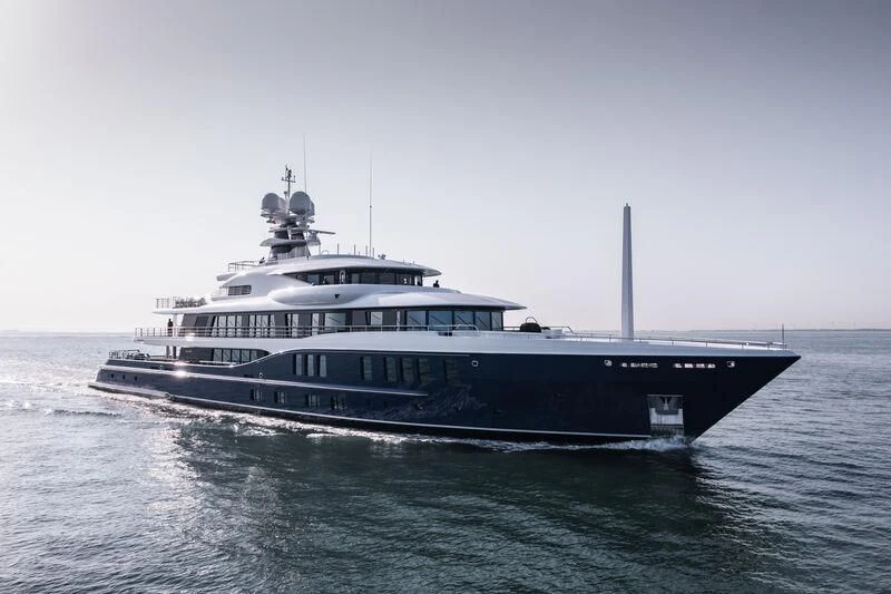 a large boat in the water aboard M&EM Yacht for Sale