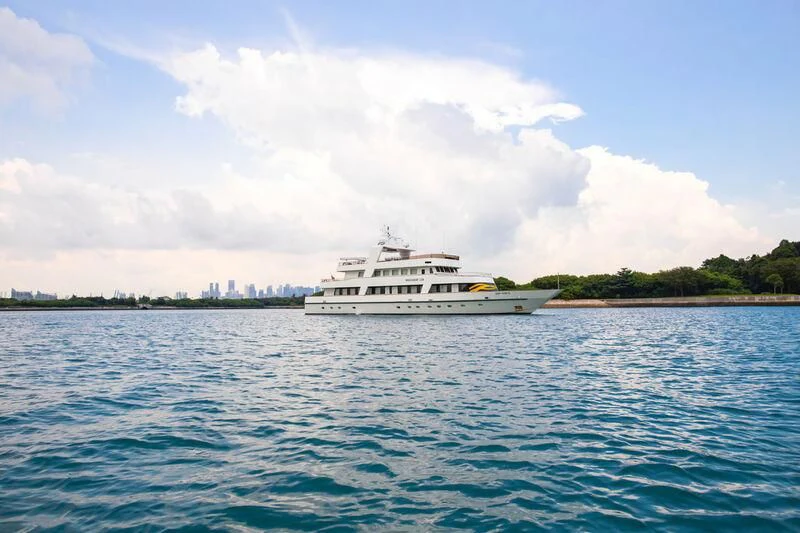 a boat on the water aboard STAR OF THE SEA Yacht for Sale