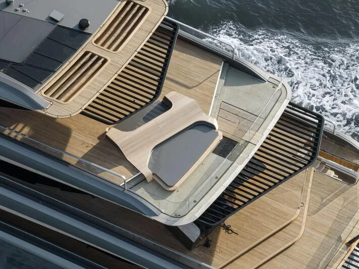 a boat on the water aboard OBSIDIAN Yacht for Sale
