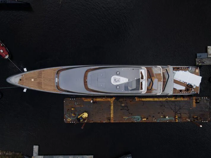 a rectangular object with a silver object on top of it aboard OBSIDIAN Yacht for Sale