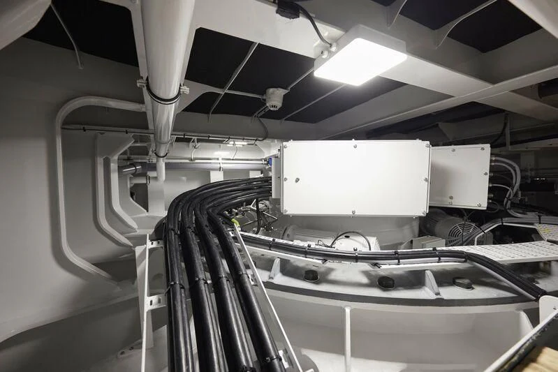 a close-up of a machine aboard OBSIDIAN Yacht for Sale
