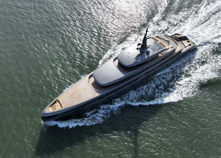 a boat on the water aboard OBSIDIAN Yacht for Sale