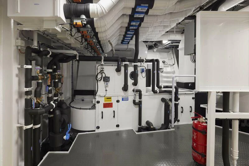 a factory with machinery aboard OBSIDIAN Yacht for Sale