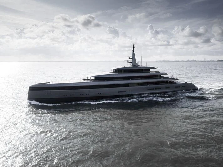 a boat in the water aboard OBSIDIAN Yacht for Sale
