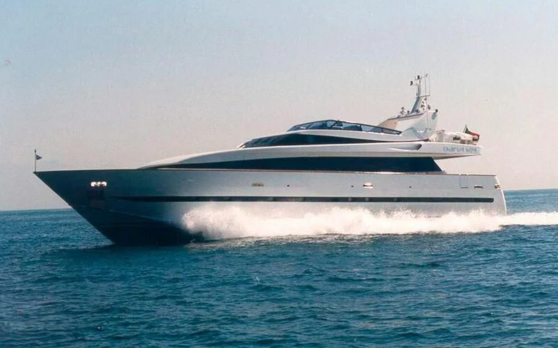 a large white yacht aboard CHARLY BOY Yacht for Sale