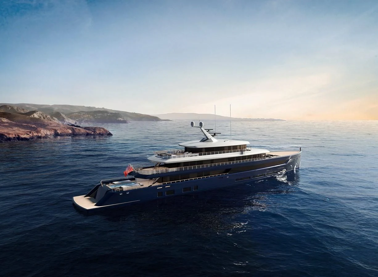 a boat in the water aboard LES CINQ Yacht for Sale