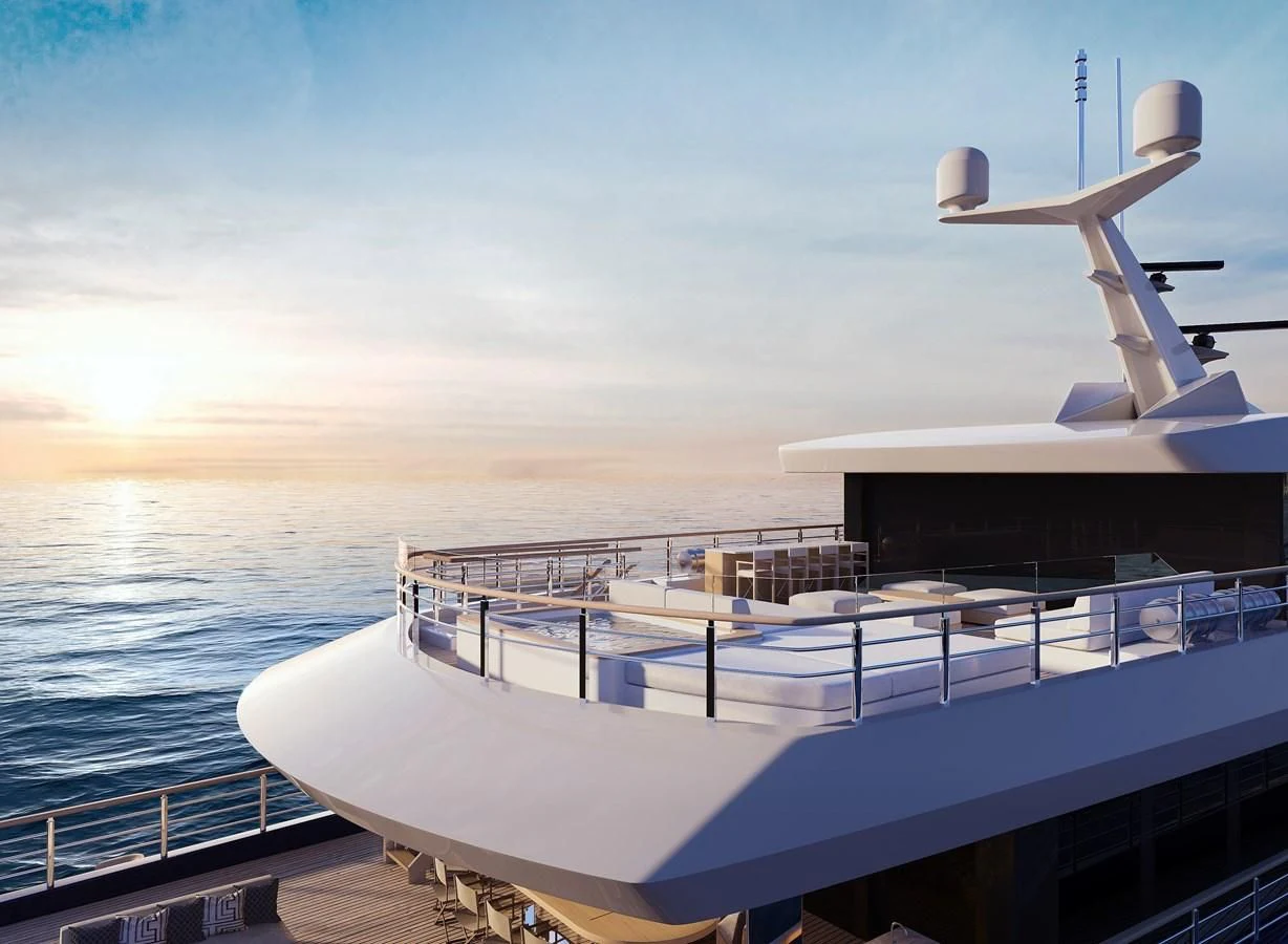 a boat on the water aboard LES CINQ Yacht for Sale