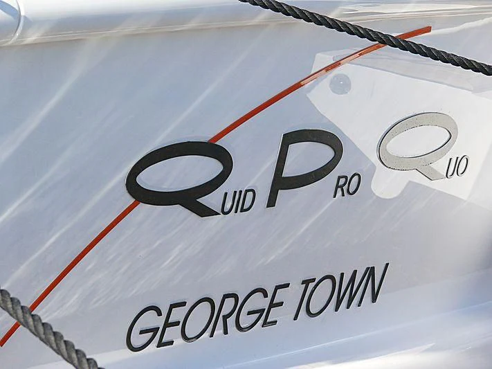 text aboard QUID PRO QUO Yacht for Sale