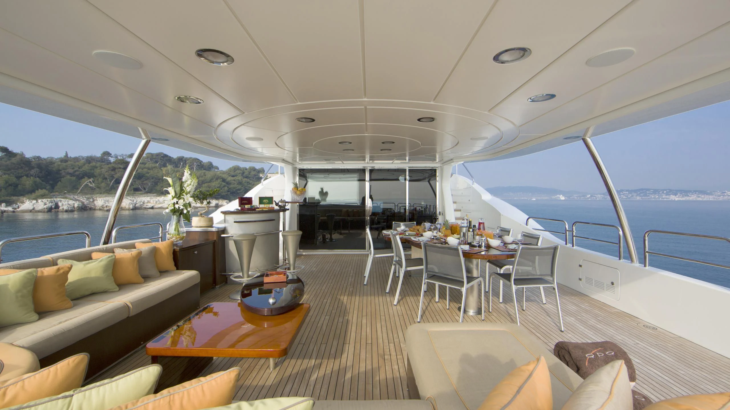 a boat on the water aboard QUID PRO QUO Yacht for Sale