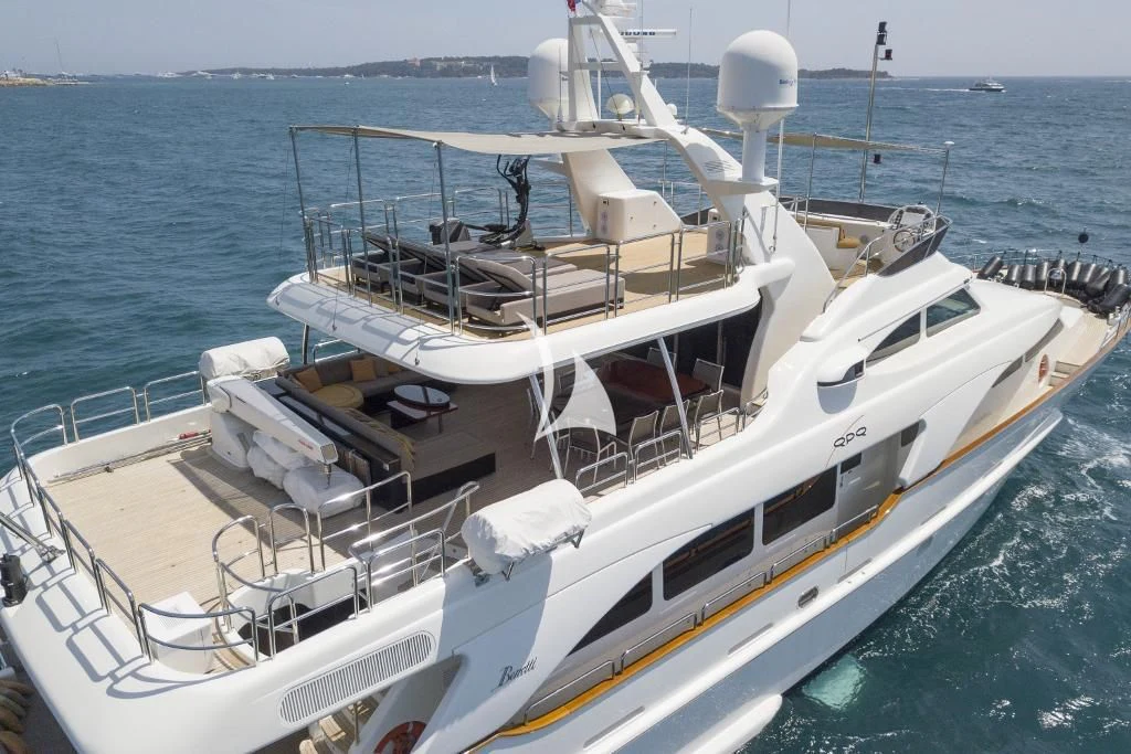 a boat on the water aboard QUID PRO QUO Yacht for Sale