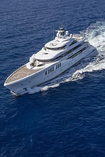 a ship in the water aboard SPECTRE Yacht for Sale