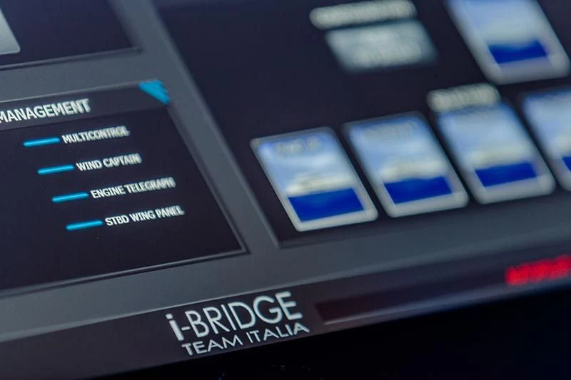 a close up of a cell phone aboard SPECTRE Yacht for Sale