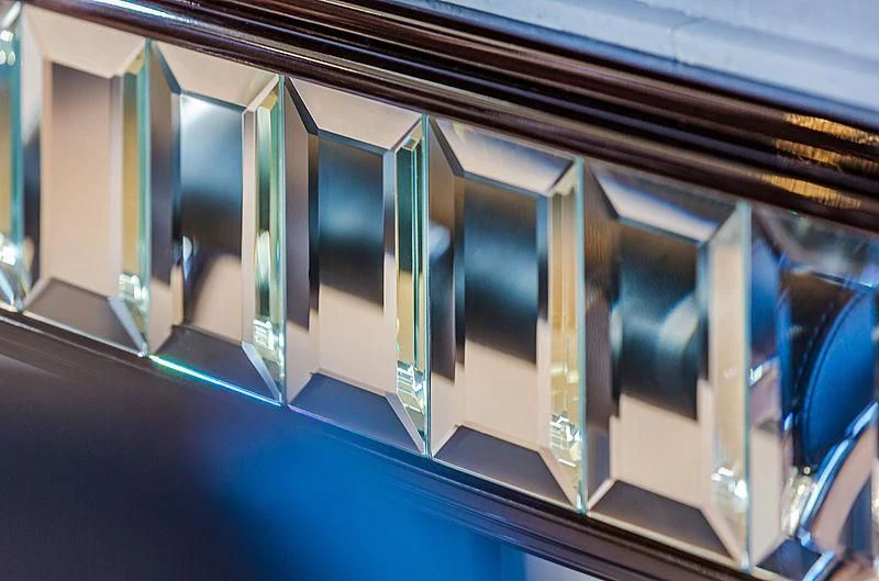 a building with glass walls aboard SPECTRE Yacht for Sale