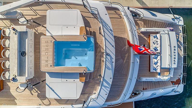a computer generated image of a computer aboard SPECTRE Yacht for Sale
