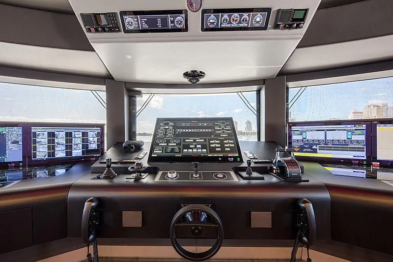 a vehicle on a table aboard SPECTRE Yacht for Sale