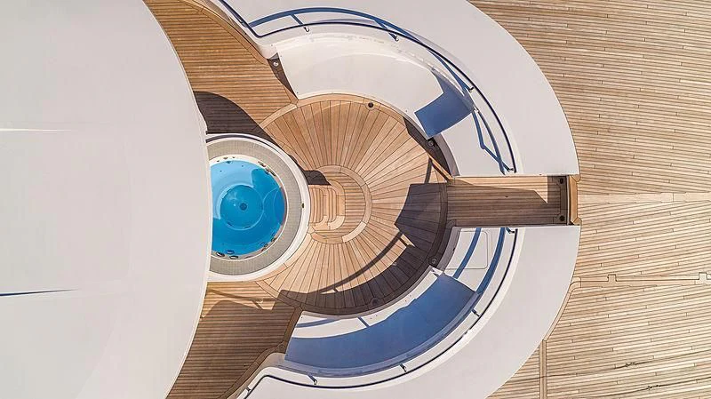 sunburst chart aboard SPECTRE Yacht for Sale