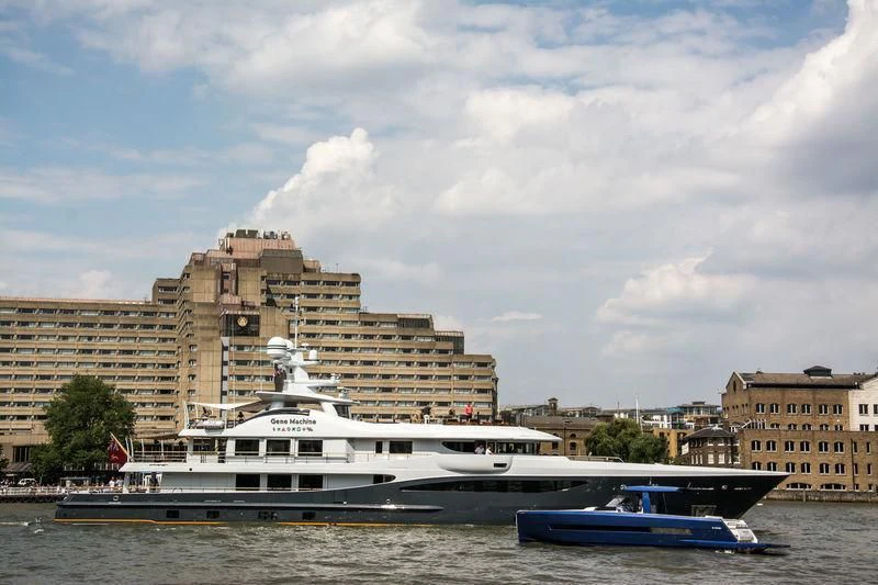 a boat in the water aboard GENE MACHINE Yacht for Sale