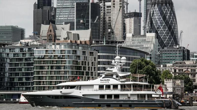 a boat in the water aboard GENE MACHINE Yacht for Sale