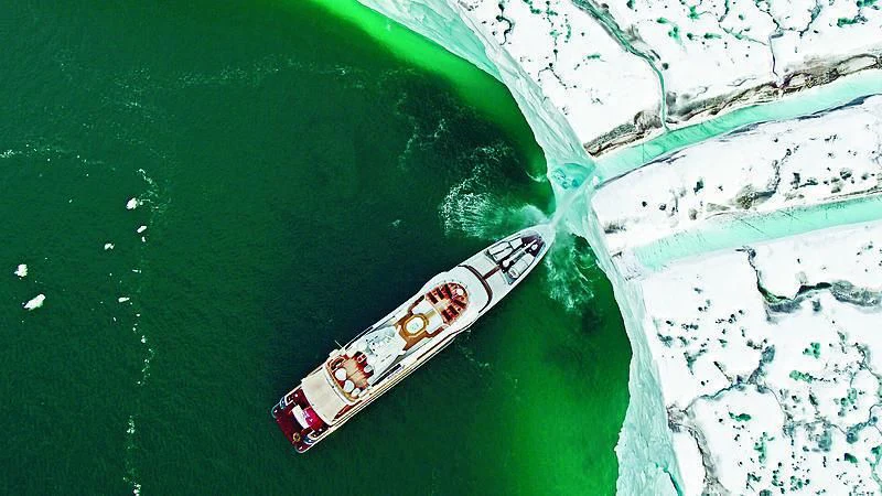 a satellite in space aboard GENE MACHINE Yacht for Sale