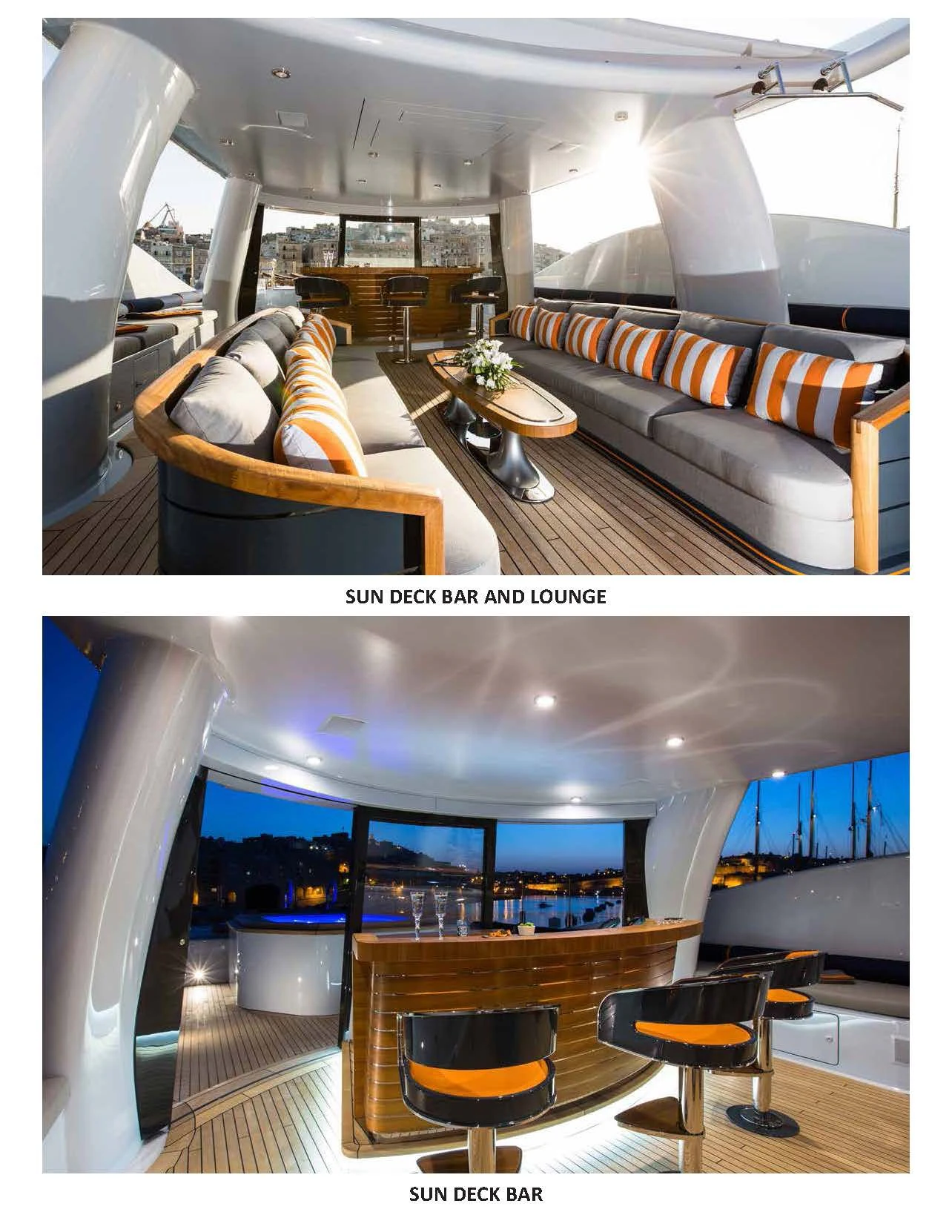 a room with a couch and a table aboard GENE MACHINE Yacht for Sale