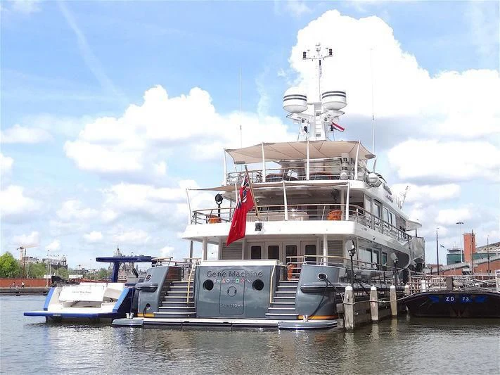 a large boat in the water aboard GENE MACHINE Yacht for Sale