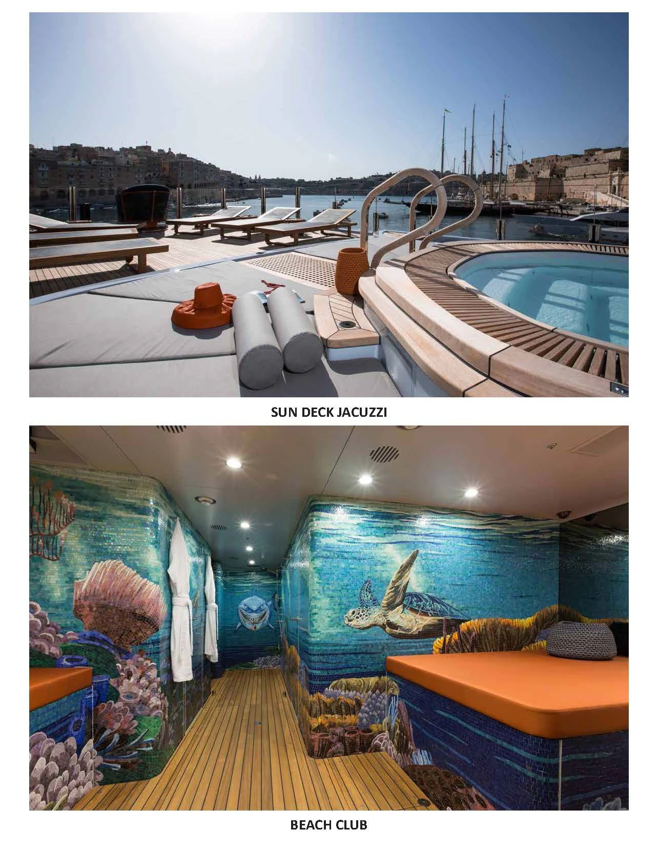 a collage of a boat aboard GENE MACHINE Yacht for Sale