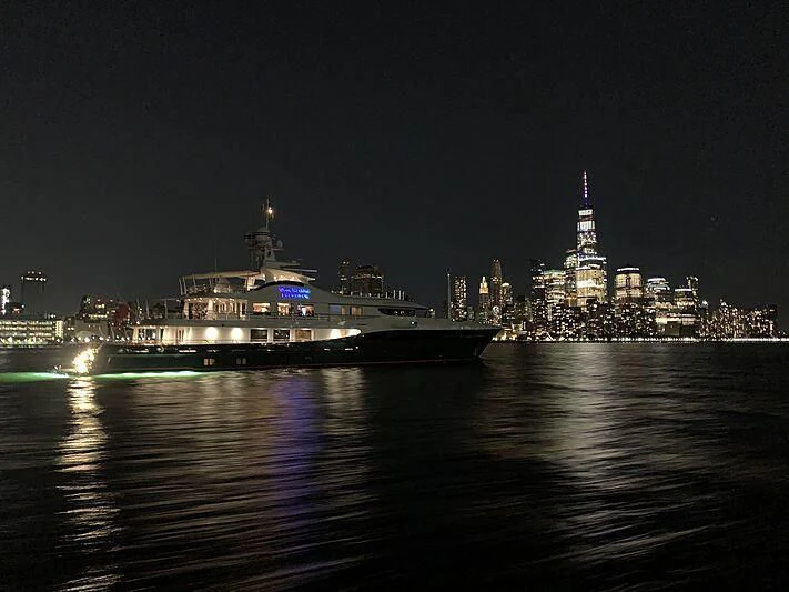 a large boat in the water aboard GENE MACHINE Yacht for Sale