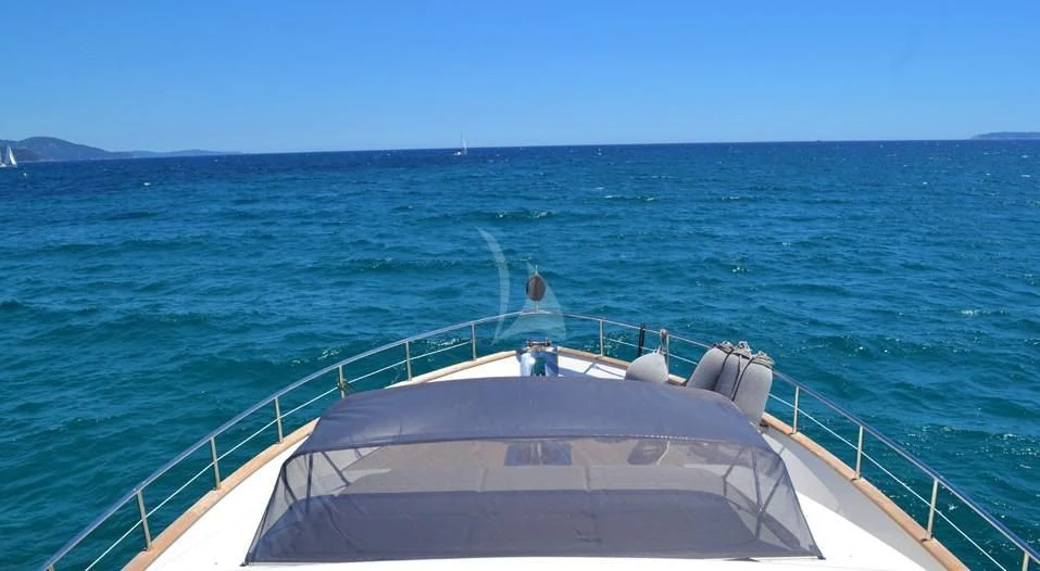 a boat in the water aboard LOLEA Yacht for Charter