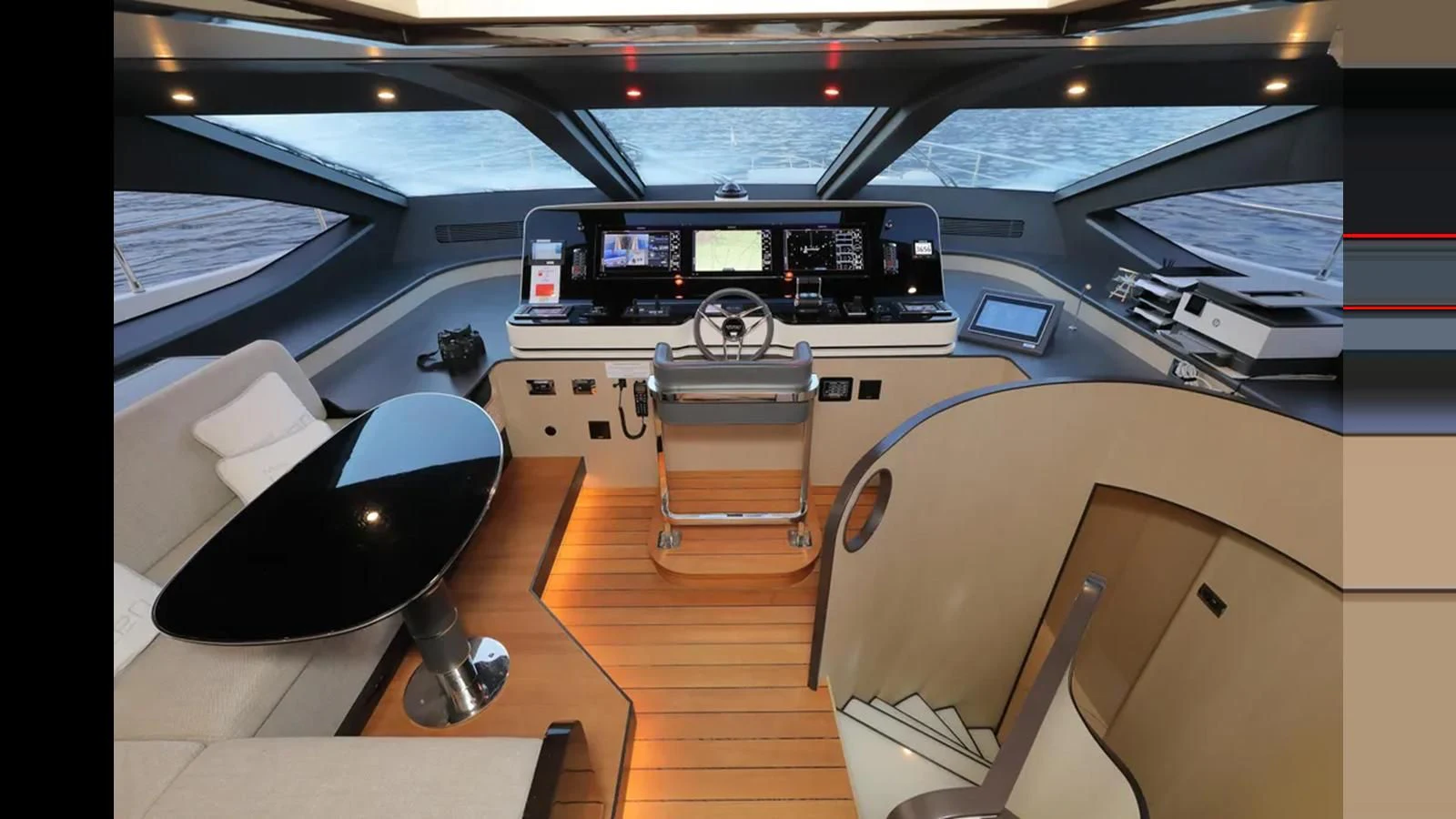 inside of a vehicle aboard INFINITE VOYAGE III Yacht for Sale