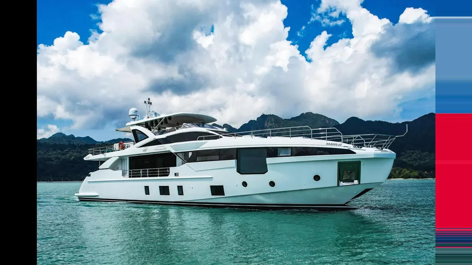 a boat on the water aboard INFINITE VOYAGE III Yacht for Sale