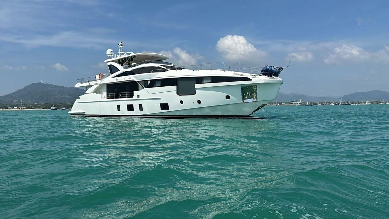 a boat in the water aboard INFINITE VOYAGE III Yacht for Sale