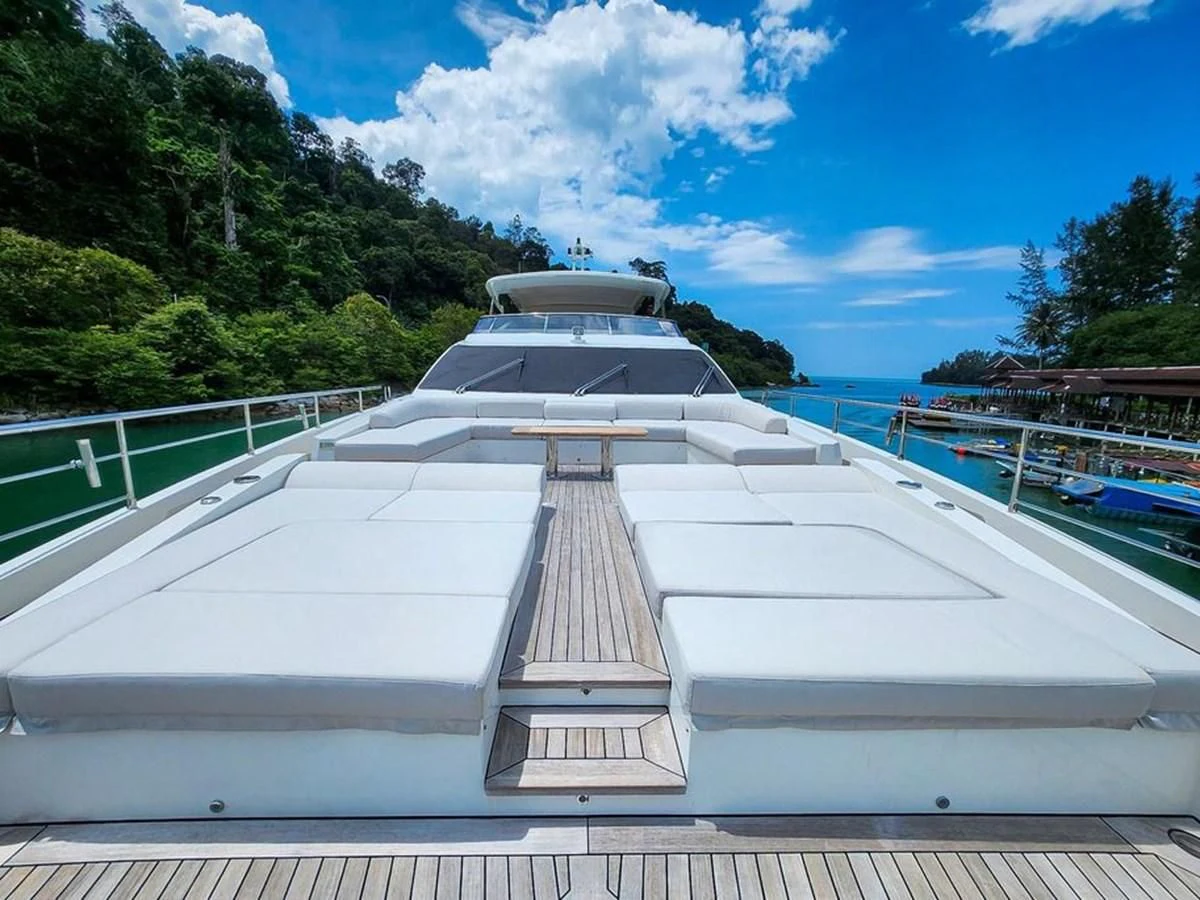 a large white building with a dome aboard INFINITE VOYAGE III Yacht for Sale