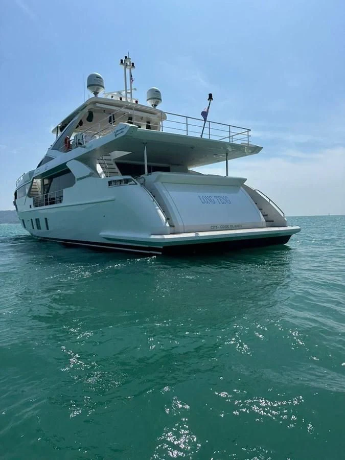a boat in the water aboard INFINITE VOYAGE III Yacht for Sale