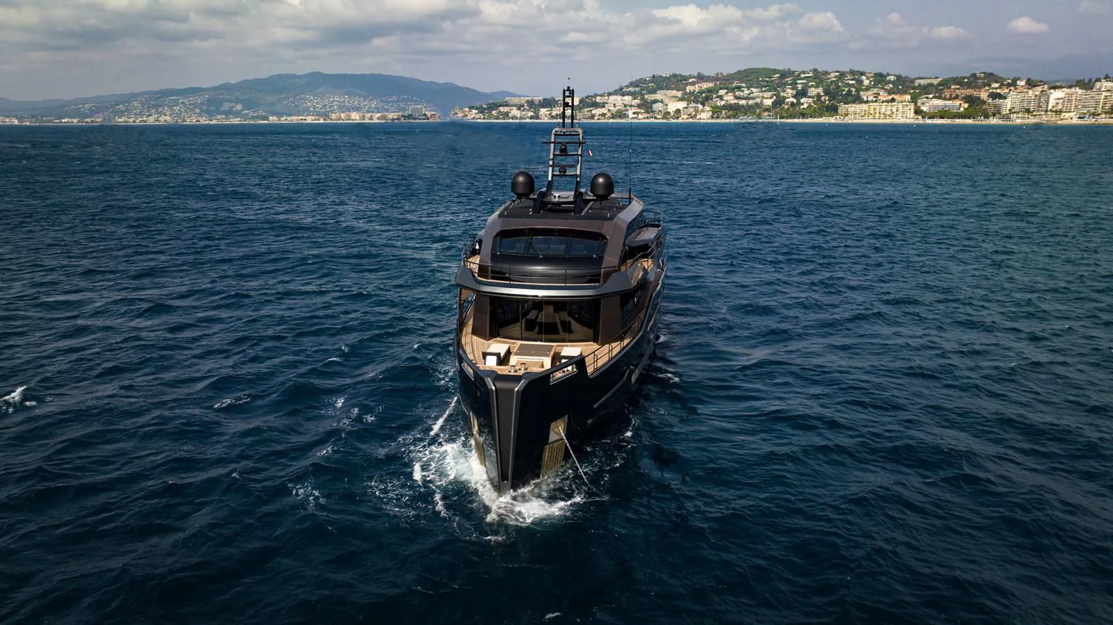 a boat on the water aboard EYE OF DESTINY Yacht for Sale