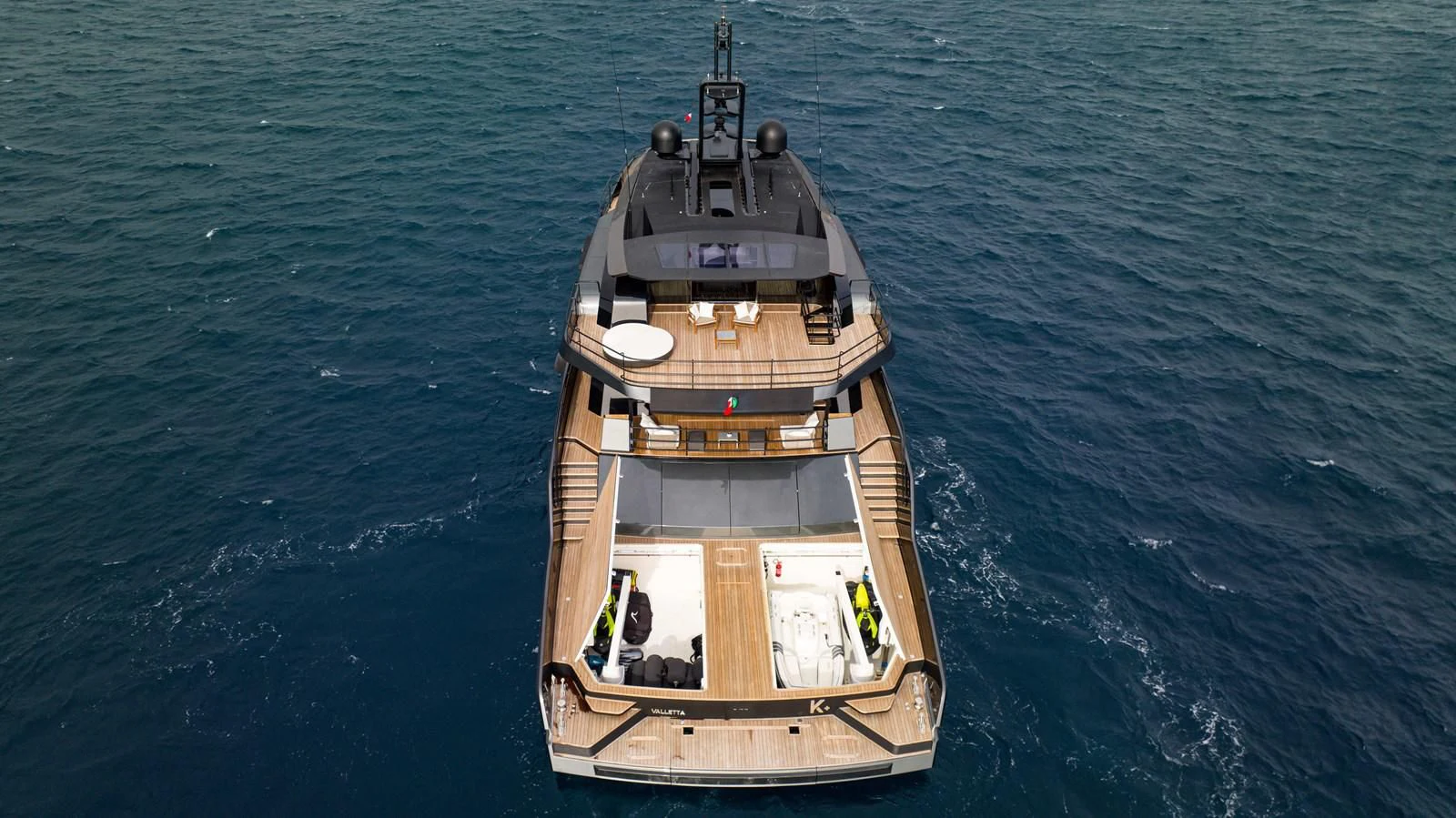 a boat in the water aboard EYE OF DESTINY Yacht for Sale