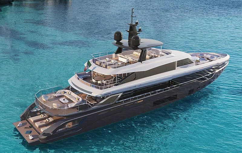 a large ship in the water aboard EYE OF DESTINY Yacht for Sale