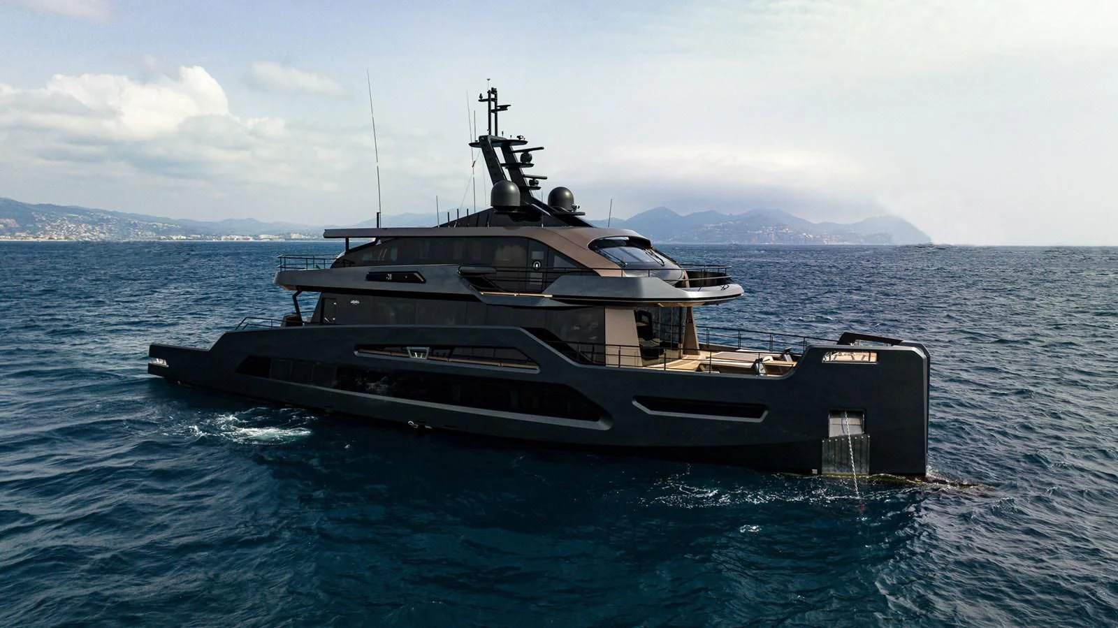 a boat in the water aboard EYE OF DESTINY Yacht for Sale