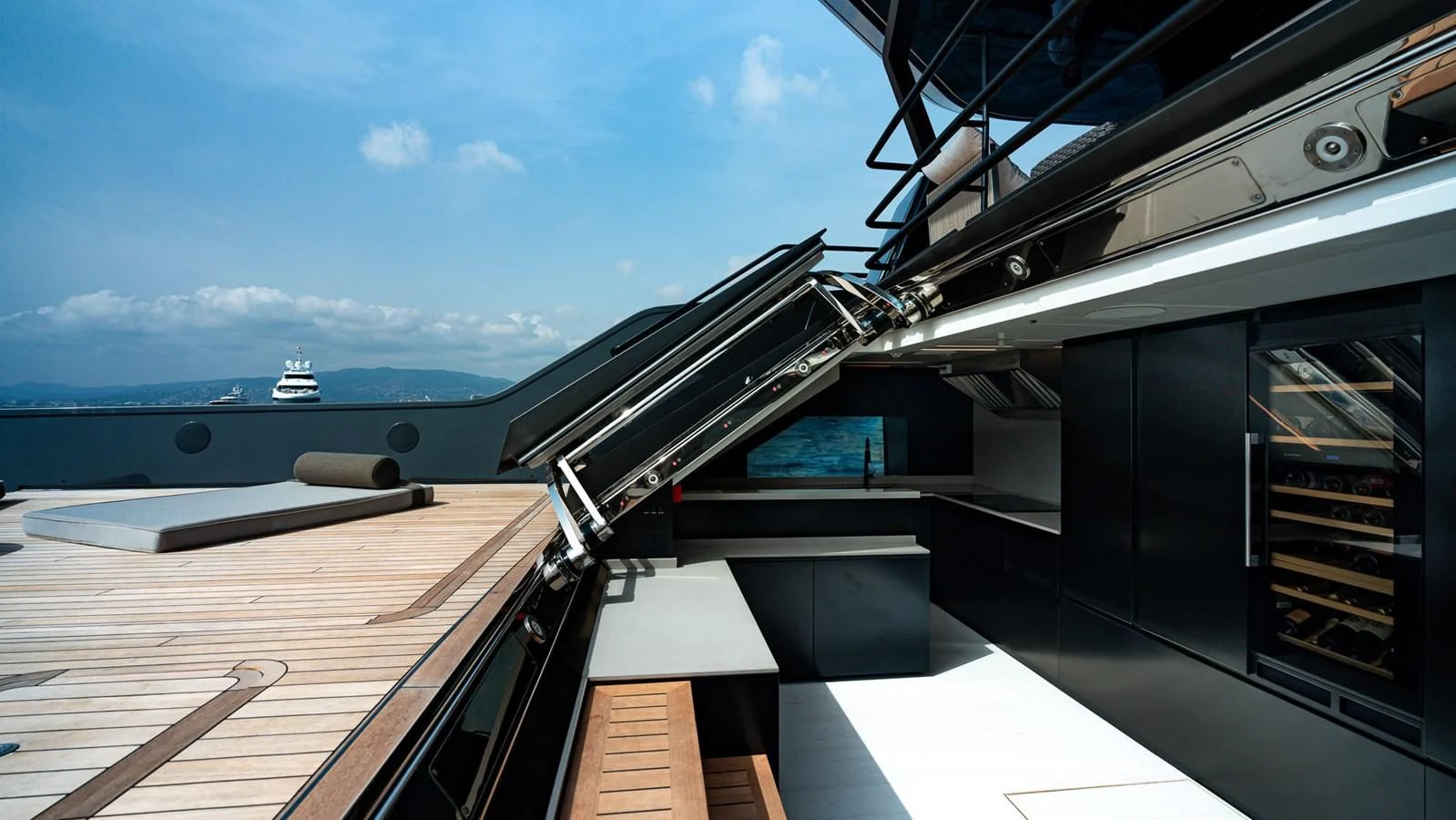 a boat on the water aboard EYE OF DESTINY Yacht for Sale