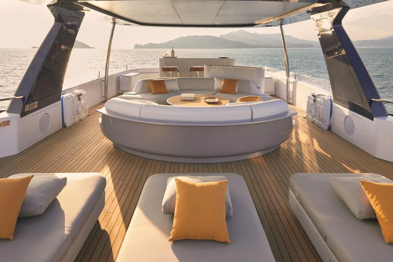 a boat on the water aboard EYE OF DESTINY Yacht for Sale