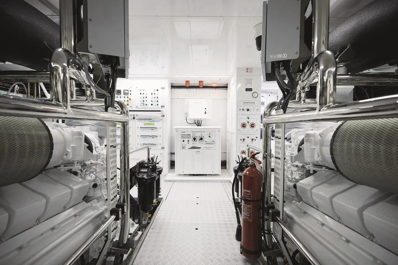 a room with machinery aboard EYE OF DESTINY Yacht for Sale